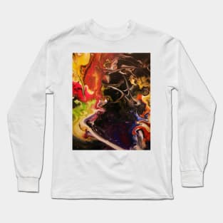 Light vs Darkness Acrylic Abstract Art Long Sleeve T-Shirt